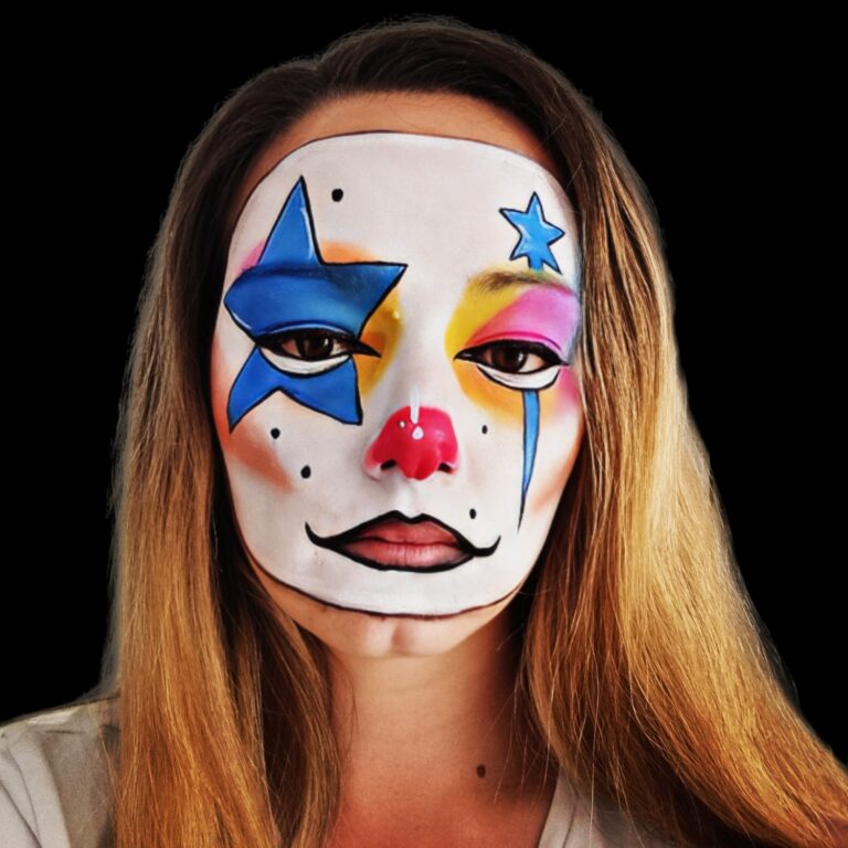 halloween clown facepaint