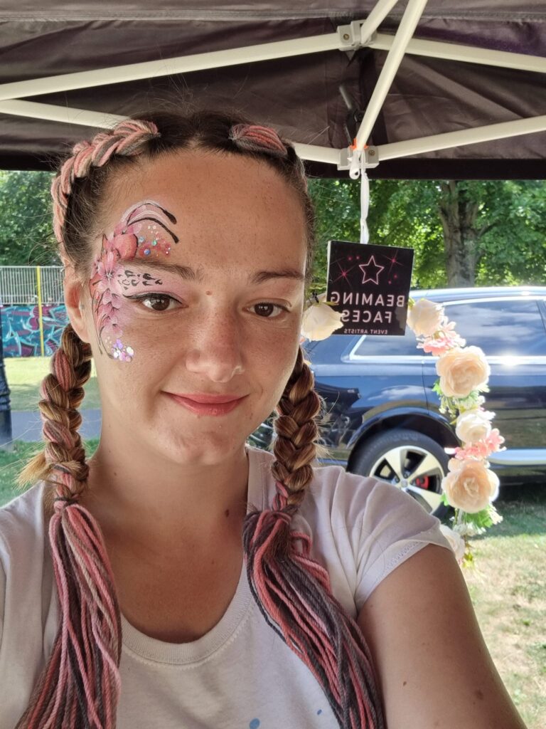 flower facepaint adults