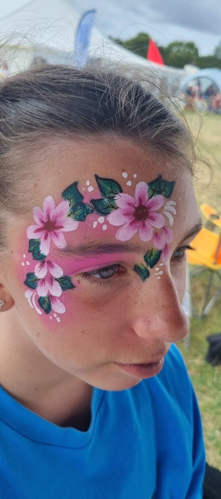 flower eye facepaint