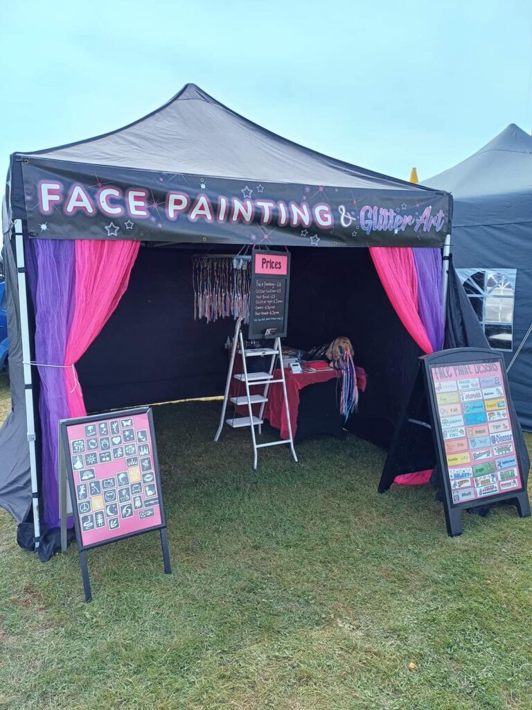 professionalfacepaintingsetup, festivalfacepainting