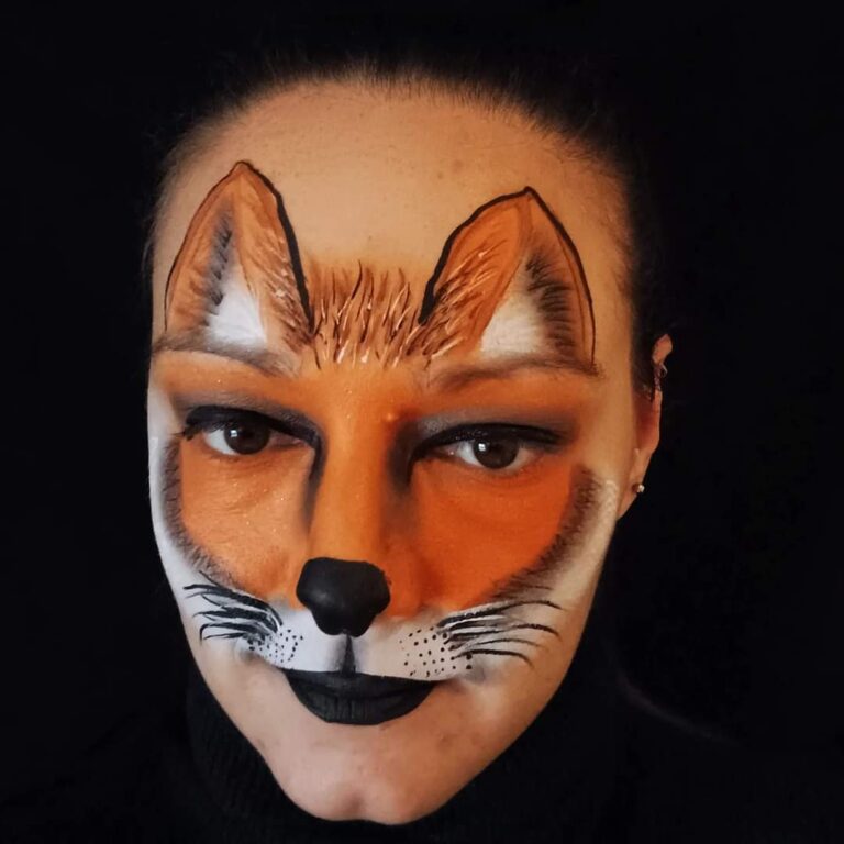 fox, facepaint, professionalfacepainting, animalfacepaint