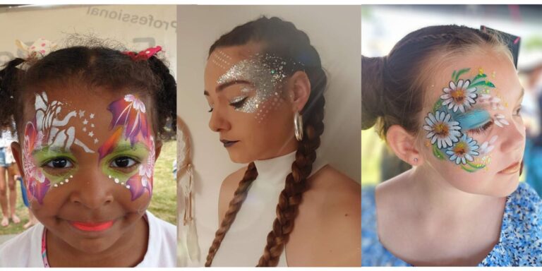 facepaint fairy glitter flowers